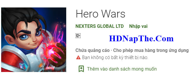 nạp thẻ hero wars